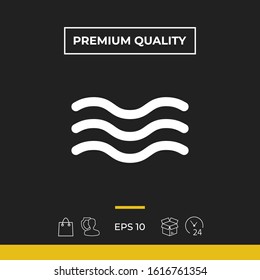 Wave Icon symbol. Graphic elements for your design