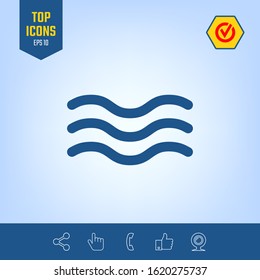Wave Icon symbol. Graphic elements for your design