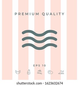 Wave Icon symbol. Graphic elements for your design