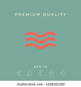 Wave Icon symbol. Graphic elements for your design
