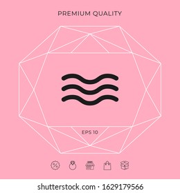 Wave Icon symbol. Graphic elements for your design