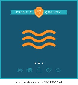 Wave Icon symbol. Graphic elements for your design