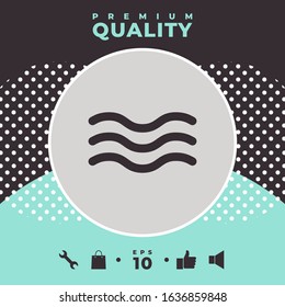 Wave Icon symbol. Graphic elements for your design