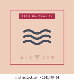 Wave Icon symbol. Graphic elements for your design