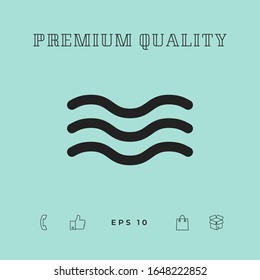 Wave Icon symbol. Graphic elements for your design