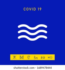 Wave Icon symbol. Graphic elements for your design