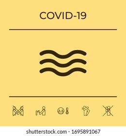 Wave Icon symbol. Graphic elements for your design