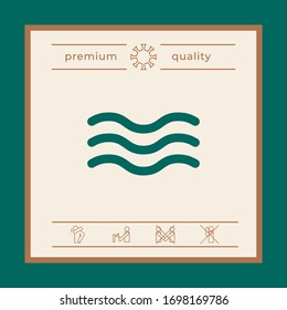 Wave Icon symbol. Graphic elements for your design