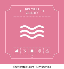 Wave Icon symbol. Graphic elements for your design
