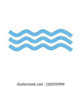 Wave Icon in trendy flat style isolated on white background. Water wave symbol for your web site design, logo, app, UI. Vector illustration.