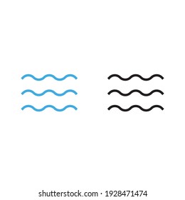 Wave Icon in trendy flat style isolated on white background. Water wave symbol for your web site design