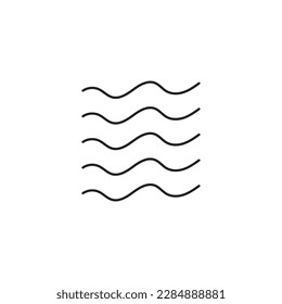Wave Icon in trendy flat style isolated on grey background.