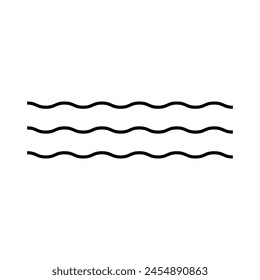 Wave Icon in trendy flat style isolated on white background. Water wave symbol for infographic banner and website design. Vector illustration. Eps file 91.