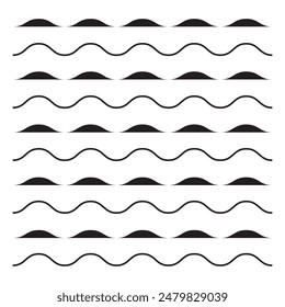Wave Icon in trendy flat style isolated on grey background. Water wave symbol for your web site design, logo, app, UI. Vector illustration, EPS10.
