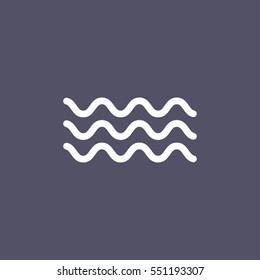 Wave Icon in trendy flat style