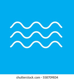 icono ondulado en estilo moderno plano aislado en fondo blanco.