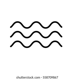 wave icon in trendy flat style isolated on white background.