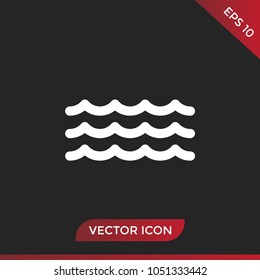 Wave icon vector