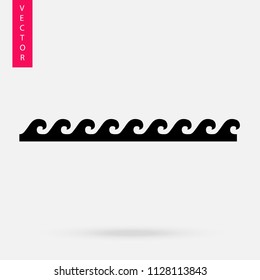 Wave icon, vector