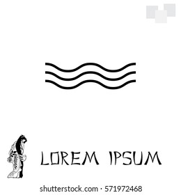 Wave icon vector