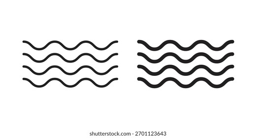 Colección de Vector de icono de onda. ilustraciones de Vector de símbolo de stock