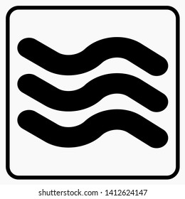 Wave icon vector. Commercial line vector icon for websites and mobile minimalistic flat design.