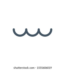Wave icon. Vector concept illustration for design. Stock Vector illustration isolated on white background.
