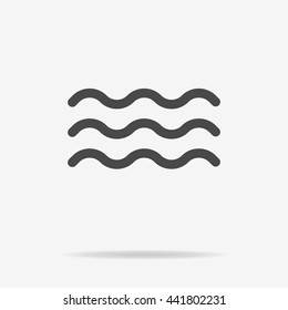 Wave icon. Vector concept illustration for design.