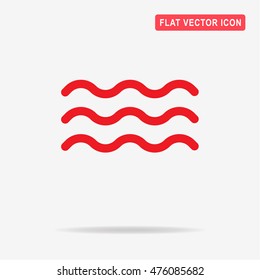 Wave icon. Vector concept illustration for design.