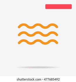 Wave icon. Vector concept illustration for design.
