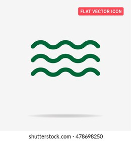 Wave icon. Vector concept illustration for design.