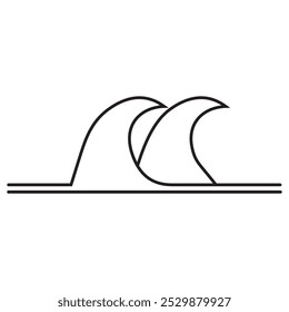 wave icon vector design. big wave vector