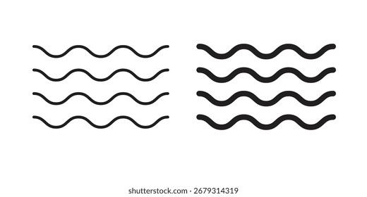 Wave icon vector design, perfect for website ui designs