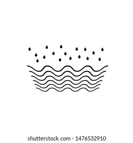 wave icon vector design, sea illustration design.