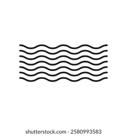 Wave Icon. Vector flat black simple illustration for web and app..eps