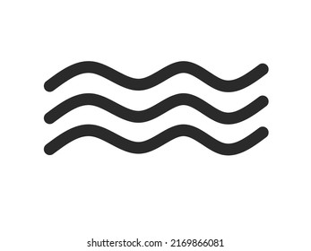 wave icon vector with flat design