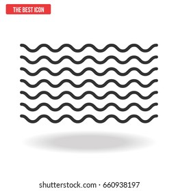 Wave icon, Vector illustration.