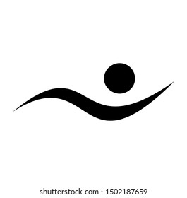 Wave icon. Vector illustration in flat style.