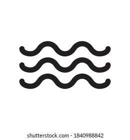 Diseño plano de iluminación de vectores de iconos de onda