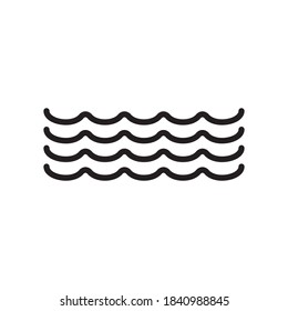 Wave Icon Vector Illustration Flat Design