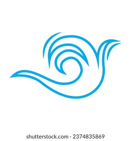 wave icon vector illustration logo design
