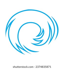diseño del logotipo de la ilustración del vector del icono de onda