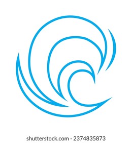 wave icon vector illustration logo design