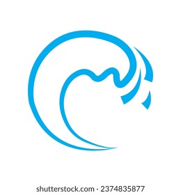 wave icon vector illustration logo design