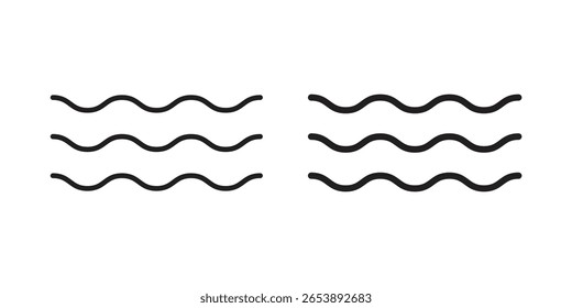 Wave icon vector illustration on a transparent background.