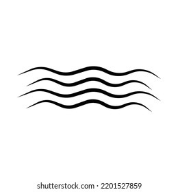 wave icon vector illustration, simple wave icon