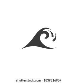 Wave Icon Vector Isolated Black and White Design Graphic