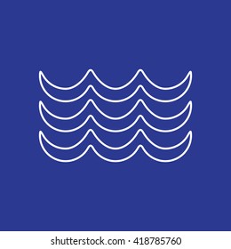 wave icon vector isolated eps8 jpg picture flat app web art simple thin line