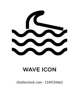 Wave icon vector isolated on white background for your web and mobile app design, Wave logo concept