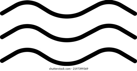 Vector de icono de onda aislado en fondo blanco. Símbolo de ola de agua, ola marina y oceánica 